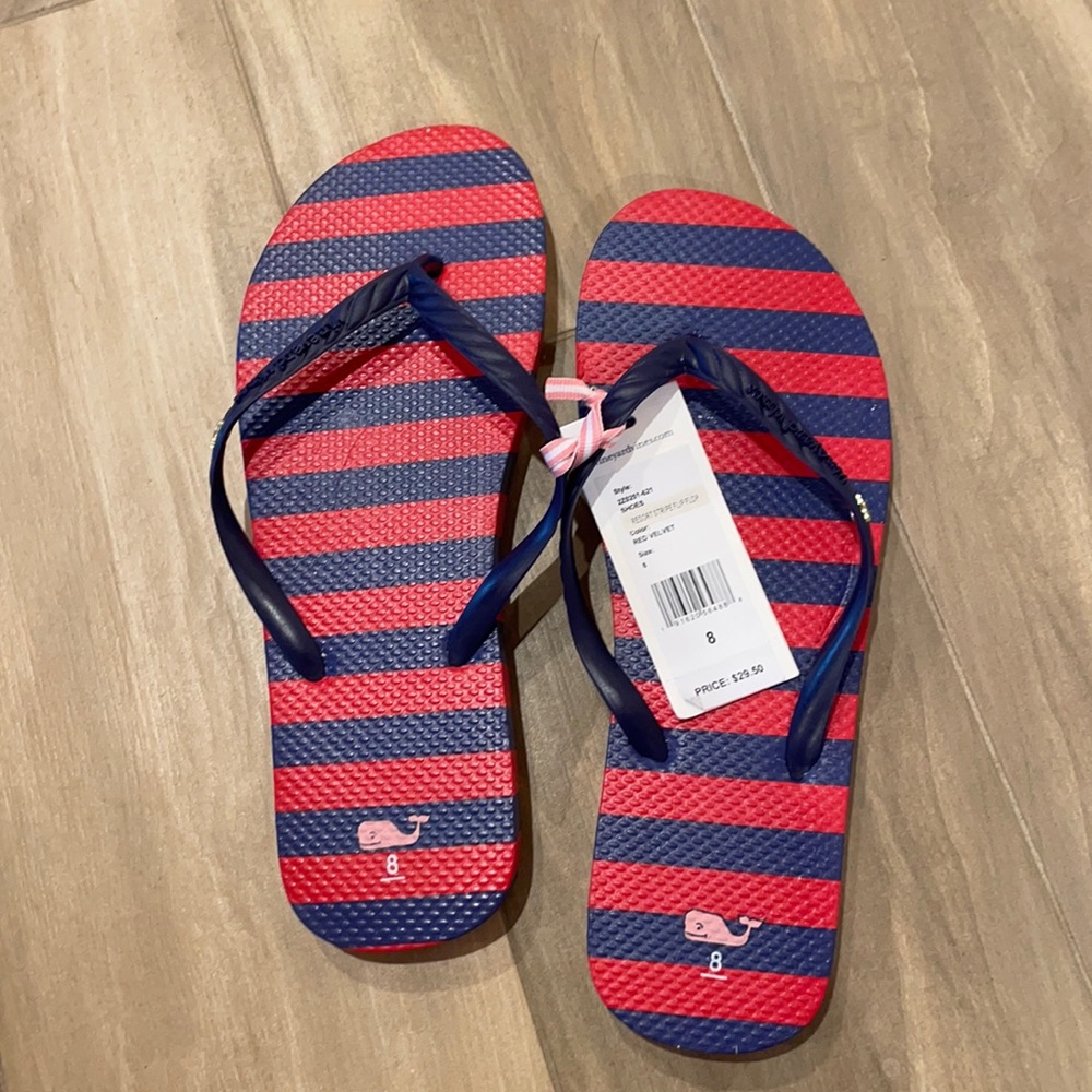 Vineyard Vines Resort Stripe Flip Flops NWT